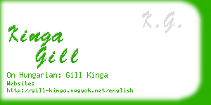 kinga gill business card